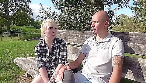 Slutty blonde whore sucks off with my dick