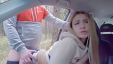 Sexy young girl has a little first time for nuts