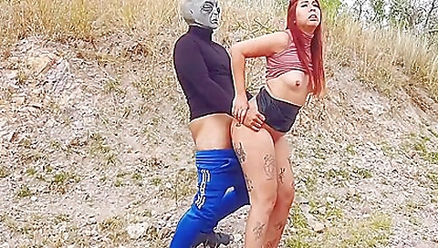 Mas terrace porn with a massage and sex